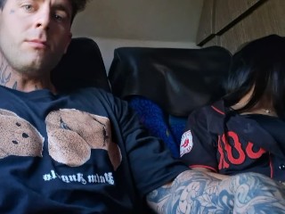 I was traveling with my ex-boyfriend on a bus full of people and this happened...