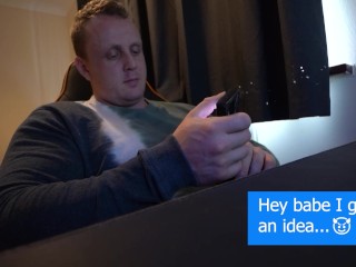 Stepmom Sucks Blindfolded Stepsons Cock when He Thought it was his GF!