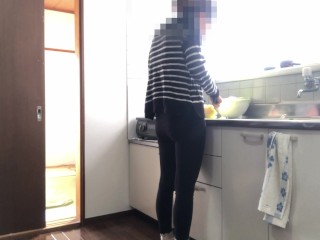 【完全素人】昼間のキッチンで性行為💓🍌🍑
