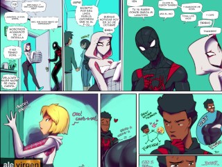 Miles Morales Lame La Mojada Vagina de Gwen y Se Traga Todos Sus Jugos