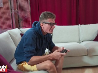 Free Use E Girl with cute natural teen body gets creampie while playing video games - FAKEhub