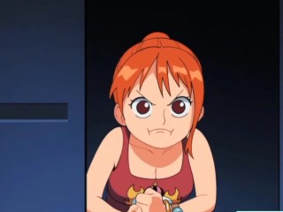 Nami tries to take Luffy treasure and ends up getting fucked and filled with cum uncensored