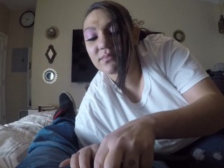 BBW sucks on my dick till I cum