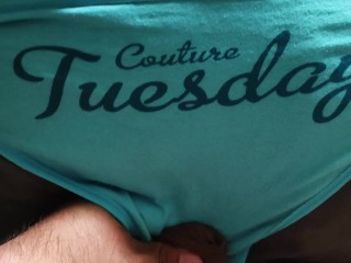 I love when I discover her tuesday stain panties in the bathroom and cum over it