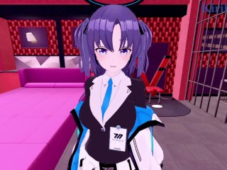 Hayase Yuuka and I have intense sex in a secret room. - Blue Archive POV Hentai