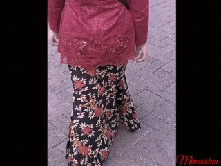 Indo Kebaya merah, balik dari acara seminar langsung dientot