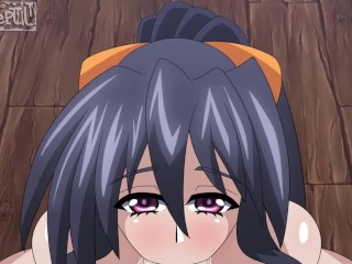 Akeno hijametita sucking dick-HIGH School DXD HENTAI
