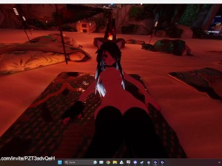 NEK0 Girl enjoys herself on a VRC Beach