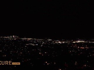 Passionate sex on a rooftop in L.A.