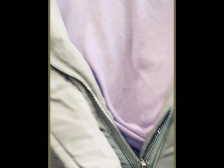 Wifey is braless flashing her tits
