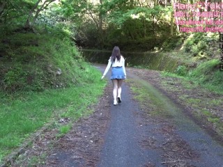 【日本人本物カップル】野外露出SEX♡山でハイキング中に彼女を全裸にして中出し懇願させてみた 色白美乳美少女 素人カップル リアルハメ