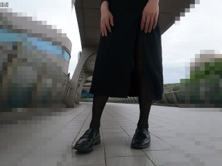 HA51There is actually a white butt plug tail stuffed under the elegant black dress! What a contrast!