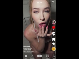 SHE MESSAGED US ON TIKTOK - Extra Tight Teen Loves Rough Doggy Fucking - Nata Gold