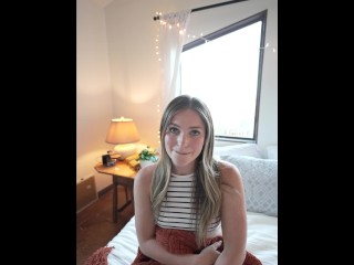 Cheating gf sucks my cock and takes a facial (hawk tuah girl)