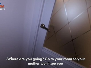 STEPDAUGHTER CAME AFTER GRADUATION IN TORN PANTYHOSE. Rough fucking with talking