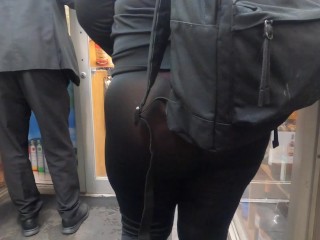 Wife transparent leggings with thong at store