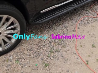 Hotwife teases and humiliates Chastity Cuckold husband in public before making him take it outside