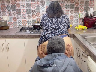A Busty Mother-In-Law's Pussy Eating - My Juicy Pussy is licked by Son-In-Law when Daughter is away