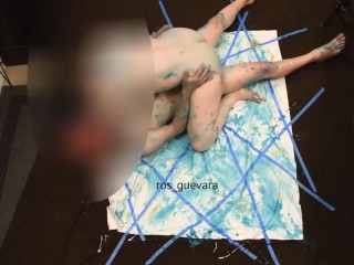 PAWG making art in multiple amazing potions, MILF gets load shot in creamy pussy.