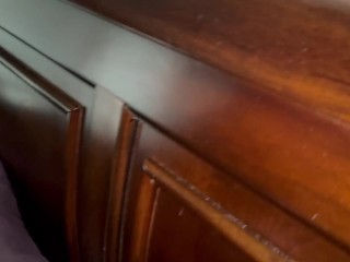 I fuck my bull while company is in the front room!