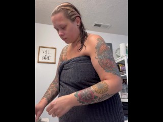 BBW step mom MILF cum get ready with me baby