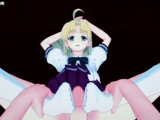 Asia Argento from High School DxD Gives You A Footjob Hentai POV