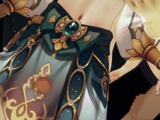 【原神】ニィロウが複数人に乳揉まれ攻められる3Dエロアニメーション。(ニィロウpart3。Genshin Nilou gangbang.妮露群交)