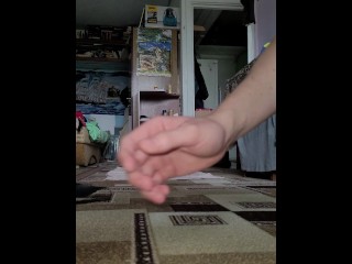 Doing exercises and jerking after that
