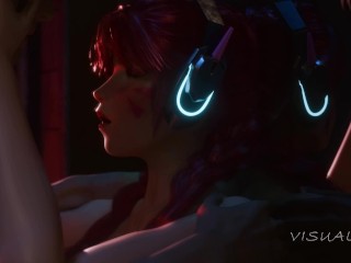 Cute Dva Bathroom Sex Compilation | 3D Hentai Cartoon