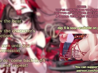 Premature Ejaculation with Sparkle: Become a True Premie - Day 2 (feet JOI, ruined orgasm)