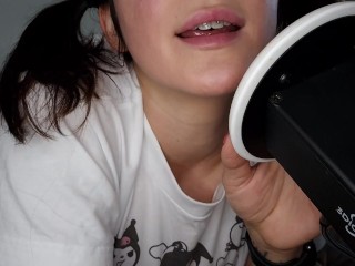 ASMR DROOLING EARLICKING MOANING BRACES PIGTAILS