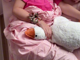 im so lucky to have a special stuffed duck, i fuck it instead of my stepdad's dick.
