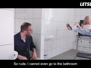 Pervy Gynecologist Gets To Fuck Blonde Patient - LETSDOEIT