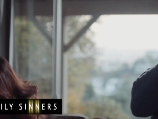 FAMILY SINNERS - Horny Woman Finds Comfort In Her Husband's Friend As He Fucks Her While He's Away