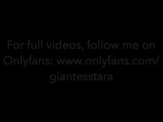 Tiny kept in Jar teased then put in Giantess Mesh Lingerie Trailer