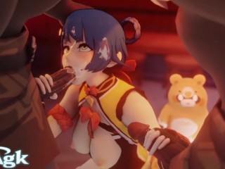 Xiangling Animation Compilation Genshin Impact Hilichurl Hentai Porn