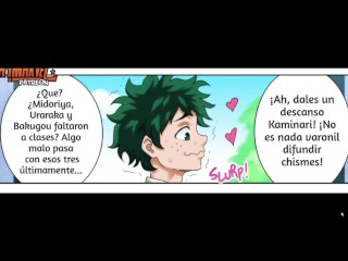 Boku no Hero: Deku y Ground Zero compiten por el gran culo de Uravity