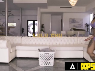 OOPSIE - Horny Trans Futa MILF Connie Perignon Caught Futa Stepdaughter Lulu Chu Masturbating