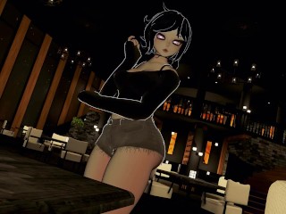 Leyley sucks your dick under a table on a date ( ASMR VR POV Roleplay )