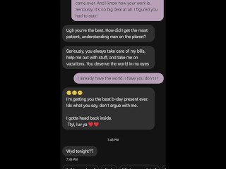 Sorry I Missed your Birthday, but I'll let you Fuck my Best Friend