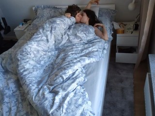 Quick morning sex of a real couple
