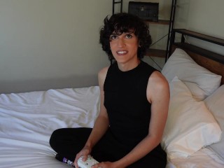 Little Femboy Stepbro Bubblz Has to Dress Like Girl & Fuck for Losing