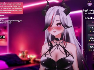 Vtuber playing with her ass for chat