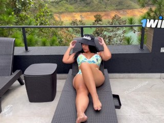 POV se acabaron las cabañas y tienes que compartir cabaña con la sexy y hot hija de tu jefe BIG CUM