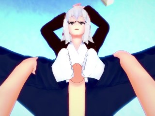 POV Hentai Footjob from Fuyumi Todoroki from Boku No Hero Academia