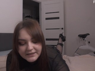 Mistress in heels will teach you how to fuck in the ass