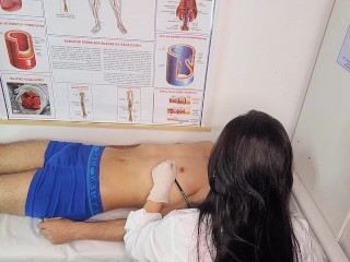 Erection during consultation with the nurse