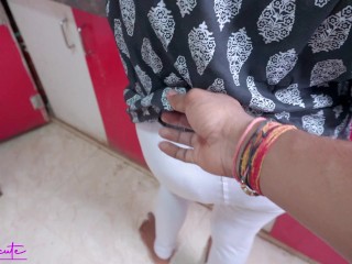 Big Ass Indian Bahu Fucked hard By Old Sasur ji in Kitchen- Standing Sex Creamy Pussy.