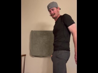 Dick Print Cums Everywhere In Grey Sweatpants Just For You Sexy Girl