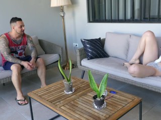 Fuck my ass? A guy with a huge dick is having anal sex with a hot 19 year old blonde!